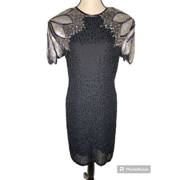 Naeem Khan Riazee Vintage 80s Scala cocktail Dress - Picture 1 of 16